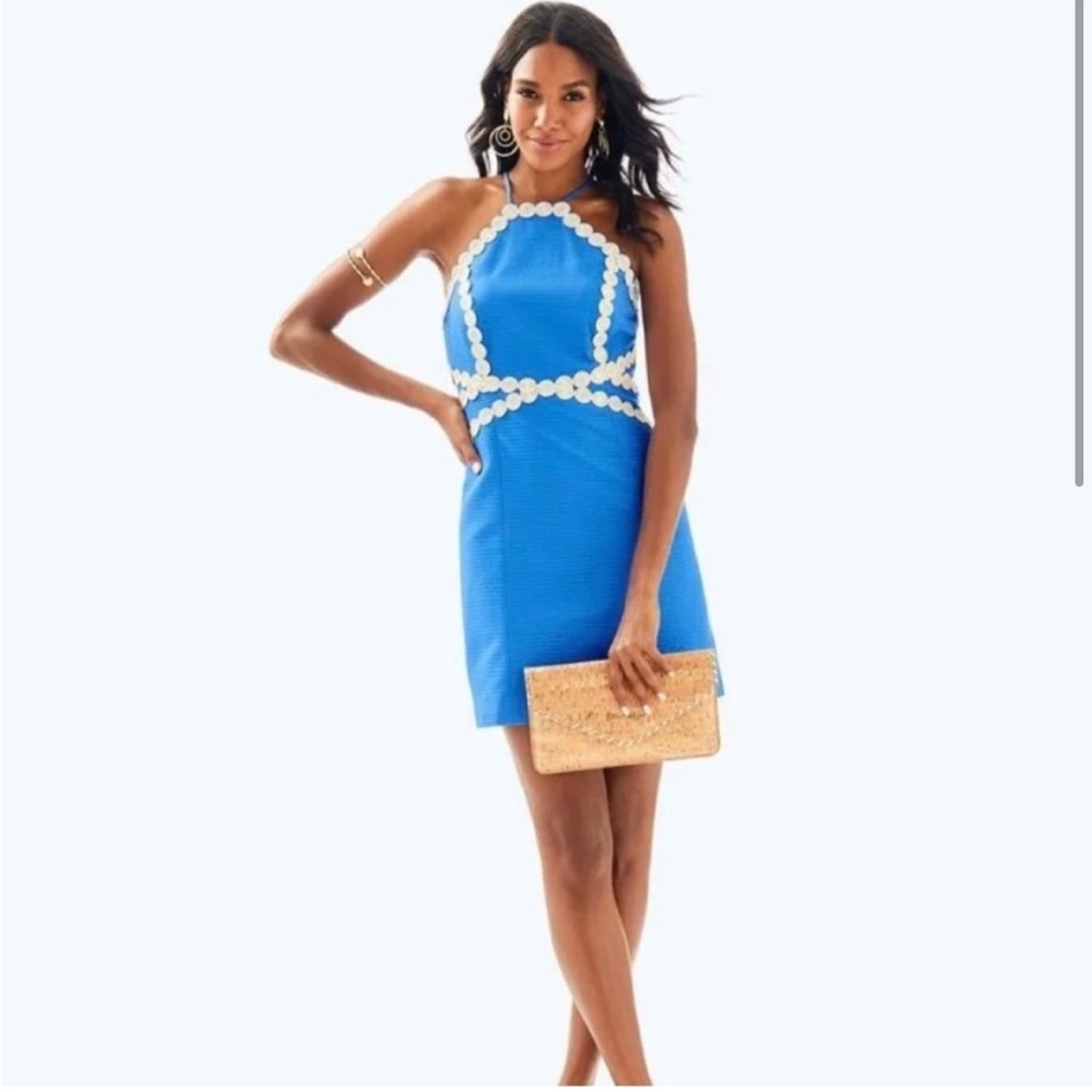 Lilly Pulitzer Blue Pearl Shift Dress Size 2